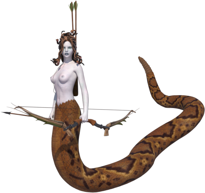 Medusa, The Gorgon - Bow Clash Of The Titan Medusa (900x900), Png Download