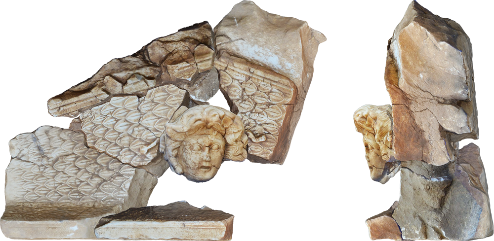 Medusa Sculpture Digital Reconstruction - Woman's Head (fernande) (1000x489), Png Download