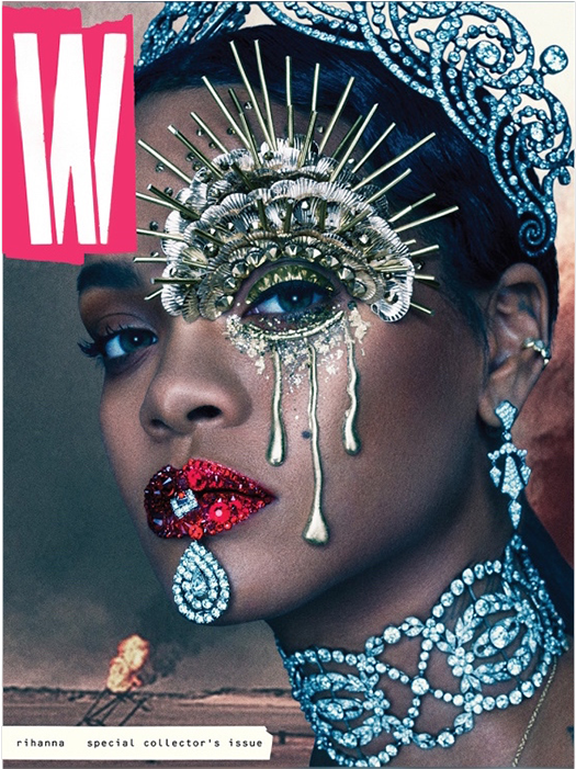 Three Dog Collars In The “medusa” Exhibition - W Magazine Rihanna 2016 (700x700), Png Download