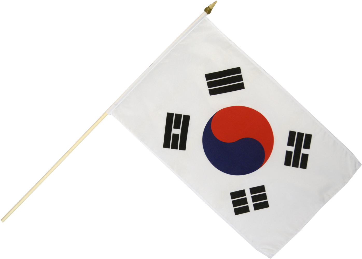 South Korea Hand Waving Flag - South Korean Flag Png (1500x1178), Png Download
