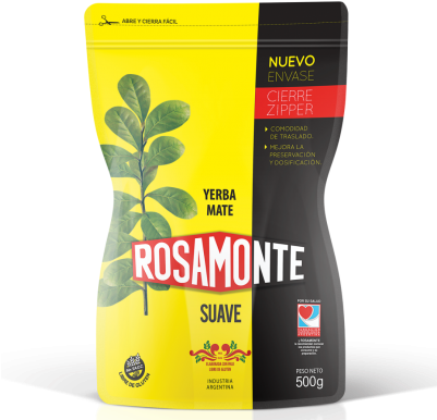 Rosamonte Cierre Zipper Suave - Rosamonte Elaborada Con Palo Doypack 0,25kg (400x400), Png Download