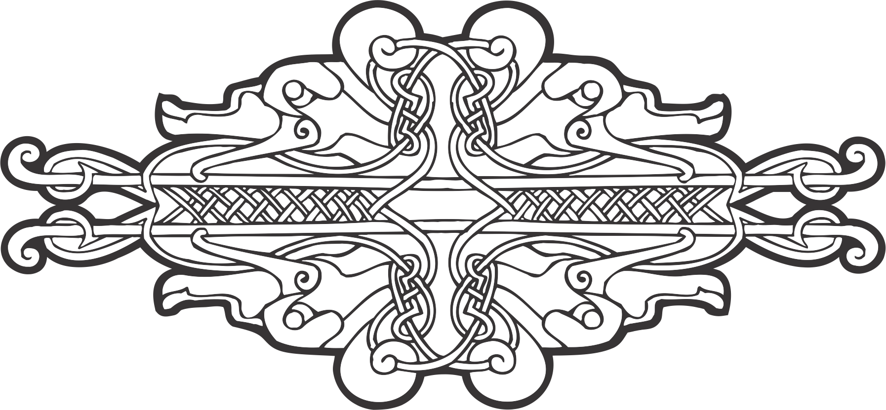 Celtic Ornament Vector Free Border - Celtic Ornaments (1794x831), Png Download