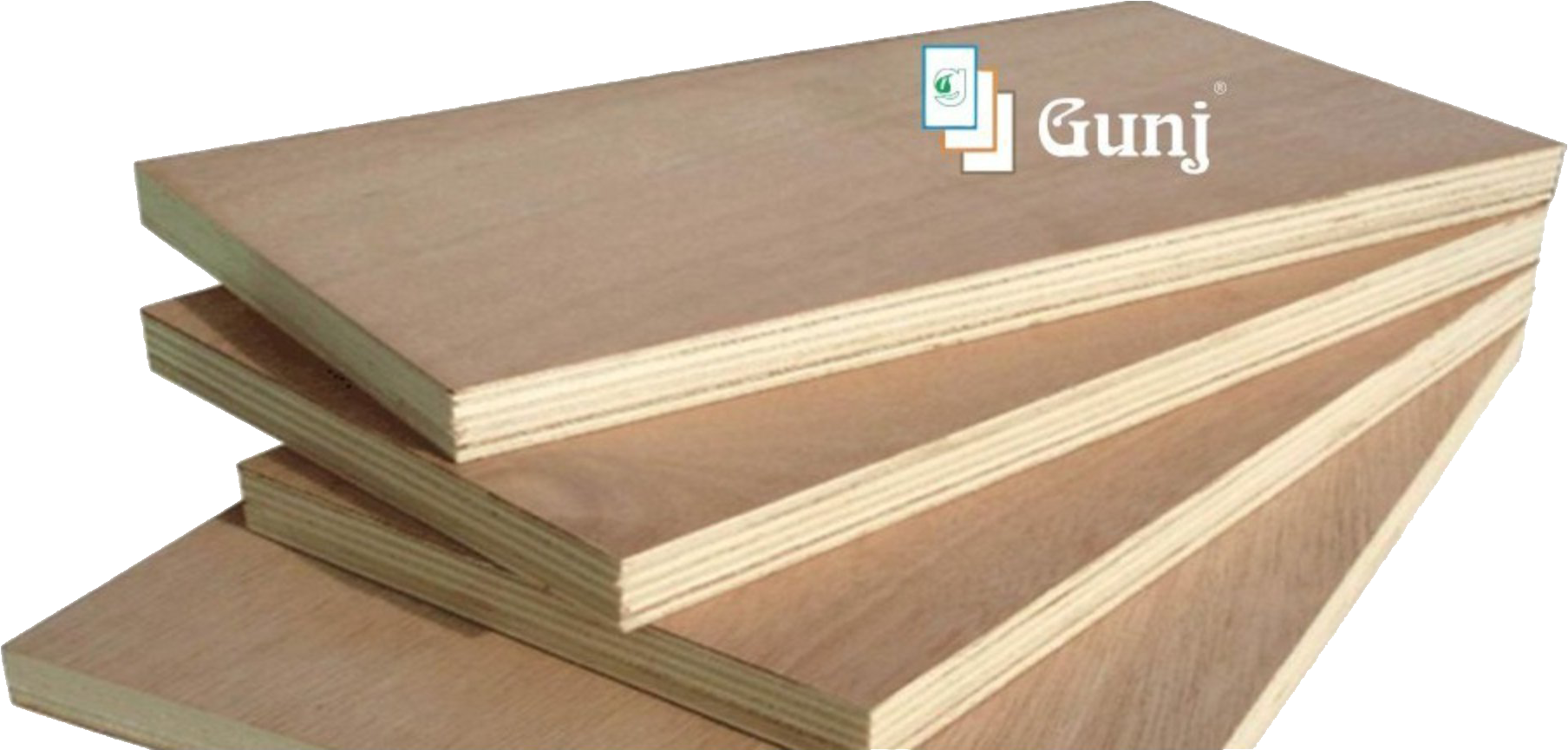“think Ply, Think Gunj ” Gunj Is One Of The Top Brands - Plywood (1920x880), Png Download