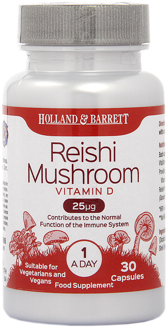 Holland And Barrett Reishi Mushroom Vitamin D 25ug - Reishi Holland And Barrett (724x724), Png Download