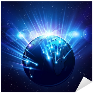 Planet Earth In The Bright Rays Of Light - Earth (400x400), Png Download