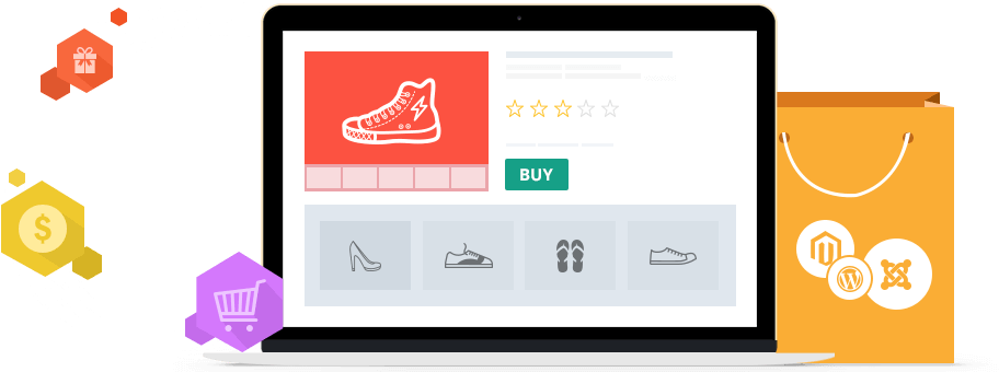 Ecommerce Website Design Classy And Lucrative - E Commerce Website Development (929x339), Png Download