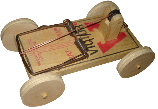 Franklin Phonetic School- Rat Trap Car From My First - Rat Trap Car (640x452), Png Download