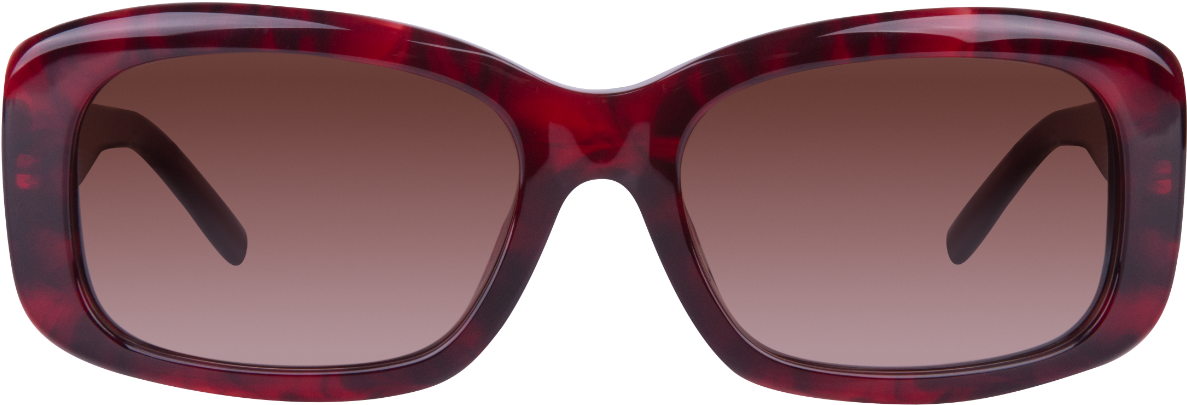 Lacoste L665s 615 Red Horn Rectangle Sunglasses - Plastic (1300x731), Png Download