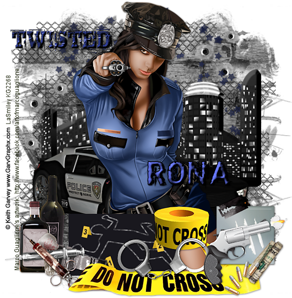 Garveytwistedcoprona - Police Line (600x600), Png Download