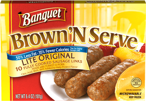 Brown 'n Serve Lite Original Sausage Links - Brown And Serve Sausage Original (500x500), Png Download