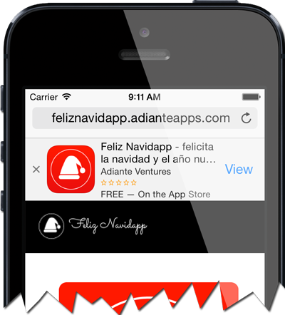 Example Of Banner On An Iphone Smartphone - Smart Banner Example (400x442), Png Download