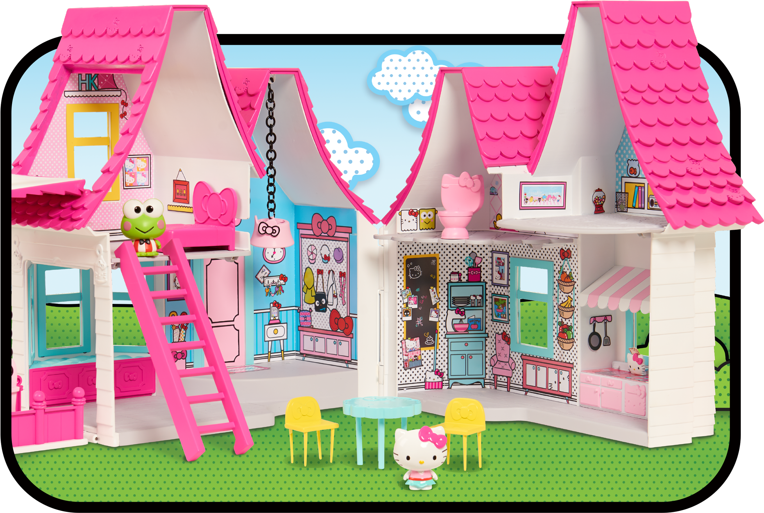 Hello Kitty Doll House (3000x2059), Png Download
