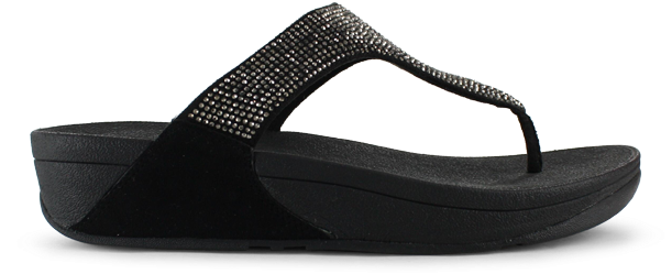 Fit Flop Slinky Rokkit Toe-post Womens Black - Flip-flops (615x429), Png Download