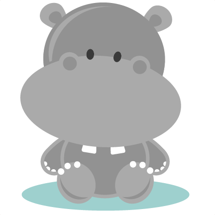 Baby Hippo Cartoon (432x432), Png Download