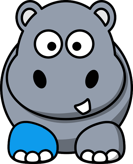 Harry The Hippo Goes To The Hospital - Cute Animals Cartoon Png (519x640), Png Download