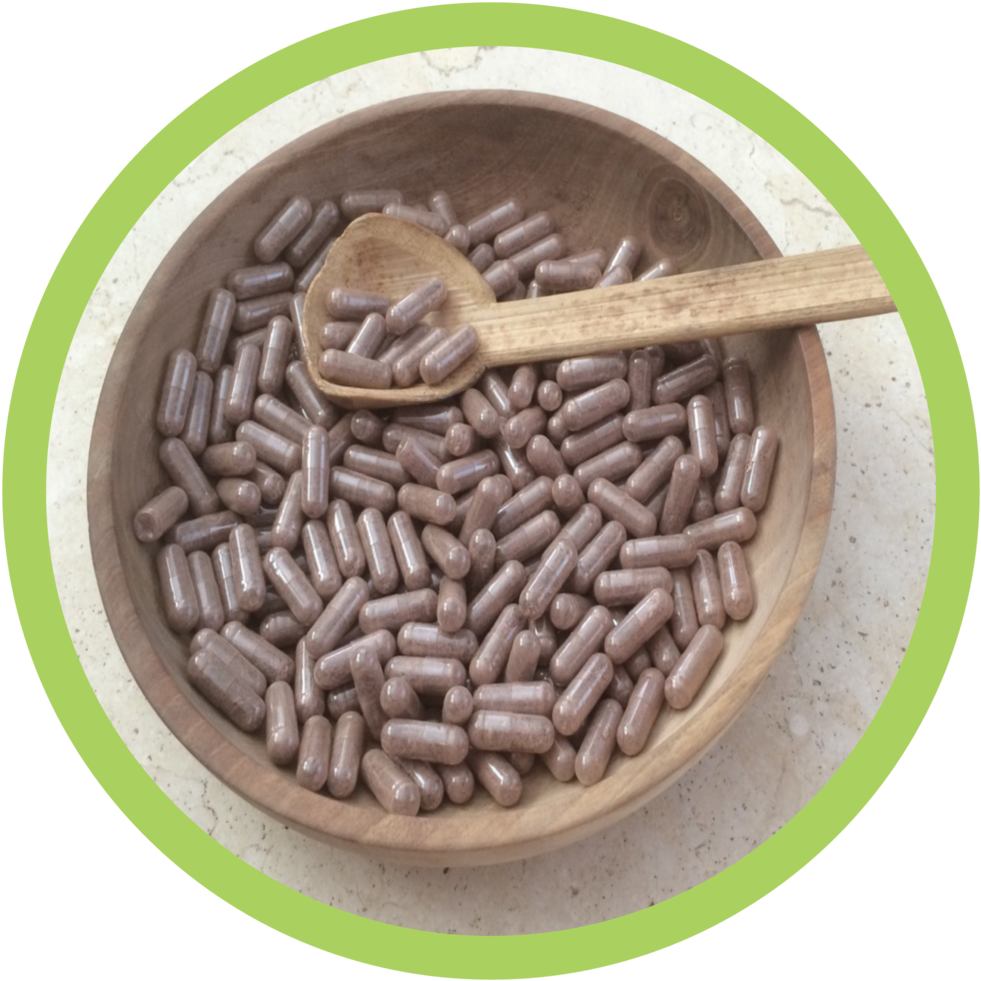 Wooden Bowl Of Pills - Portable Network Graphics (1000x1000), Png Download