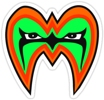 Ultimate Warrior Face Paint Design - Wwf Ultimate Warrior Mask (375x360), Png Download