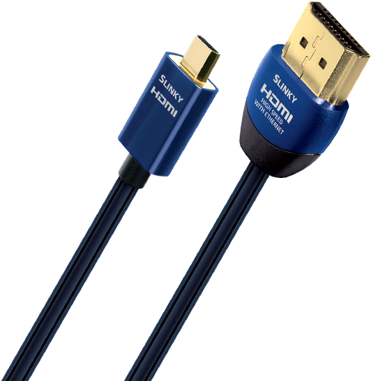Audioquest Slinky High Speed Hdmi To Micro Cable With - Audioquest Hdmi Micro Hdmi Slinky (600x600), Png Download
