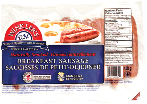 New Winklers Breakfast Sausage 450g (482x455), Png Download