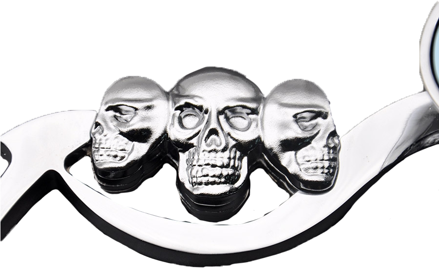 Flames & Skulls Side Mirrors - Skull (900x900), Png Download
