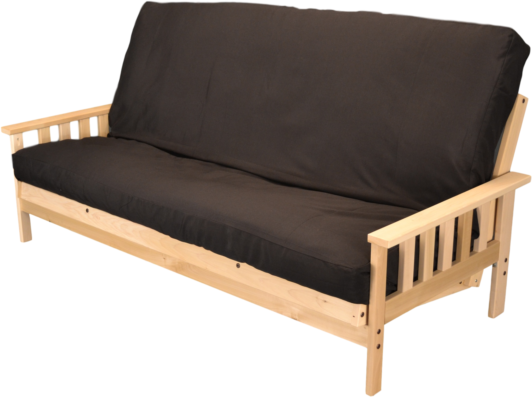 Unfinished Hardwood Futon - Futon (2508x1672), Png Download