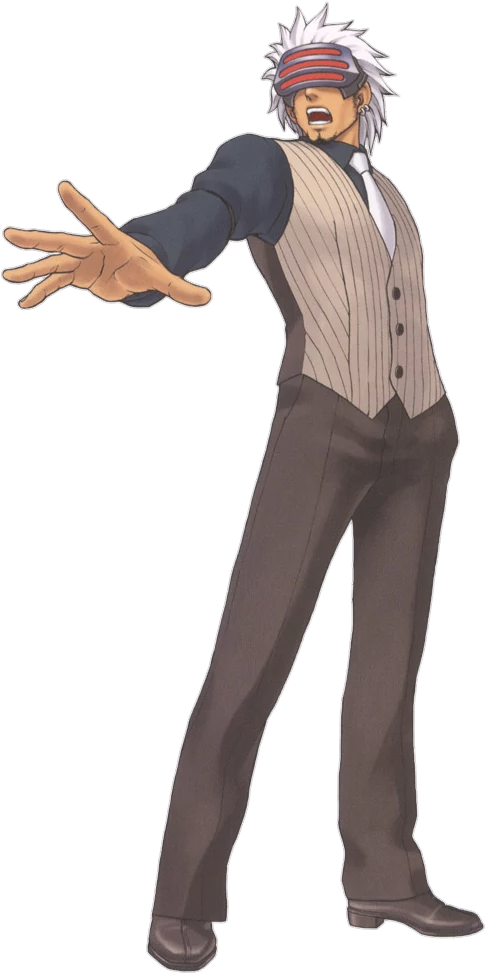 Godot With A Opened Mouth - Ace Attorney Godot (554x1014), Png Download