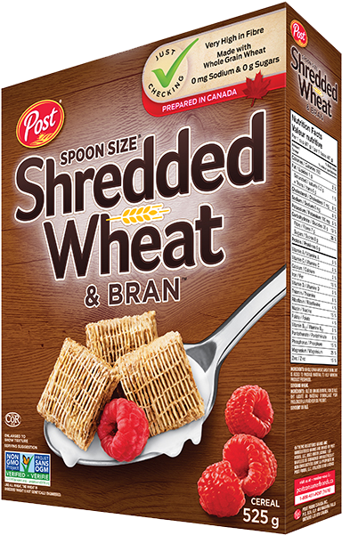 Box Of Spoon Sized Shredded Wheat Bran - Shredded Wheat Bran Cereal (760x744), Png Download