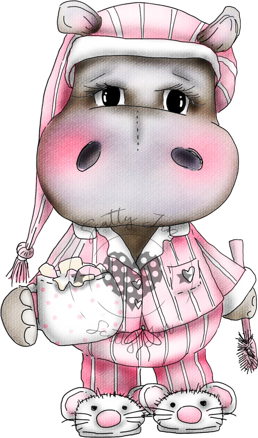 This Is Helga Hippo Bedtime, How Cute Is She, You Can - Portable Network Graphics (866x1467), Png Download