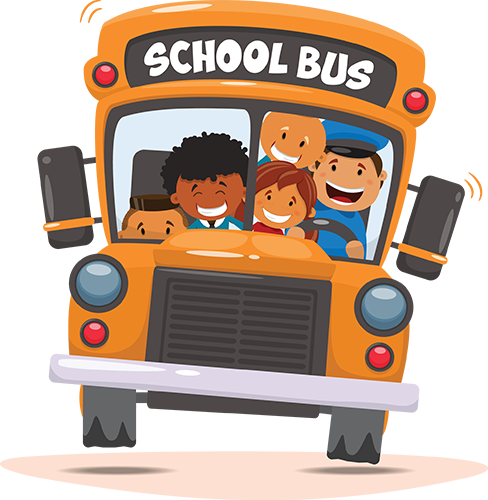 All Ocis Buses Drop Students Off For The Start Of The - School Bus Png (488x500), Png Download
