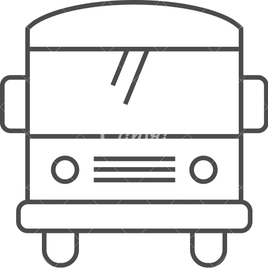 School Bus Outline - School Bus Outline Png (550x550), Png Download