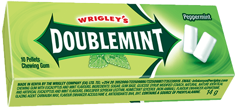 Wrigleys Doublemint Chewing Gum 10 Pellets (523x348), Png Download