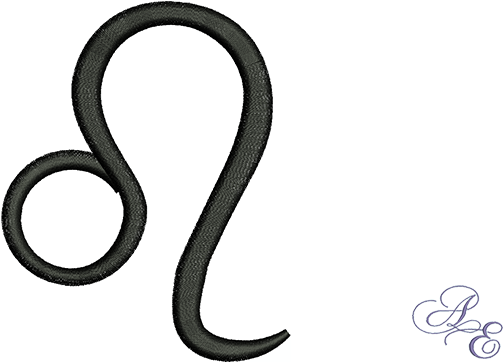 A Single Color Symbol For The Leo Zodiac Sign - Art (722x361), Png Download