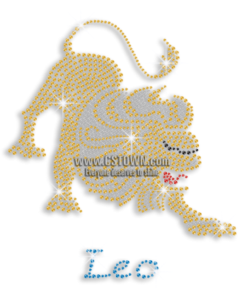 Shimmery Leo Zodiac Iron-on Rhinestone Transfer - Creative Arts (450x450), Png Download