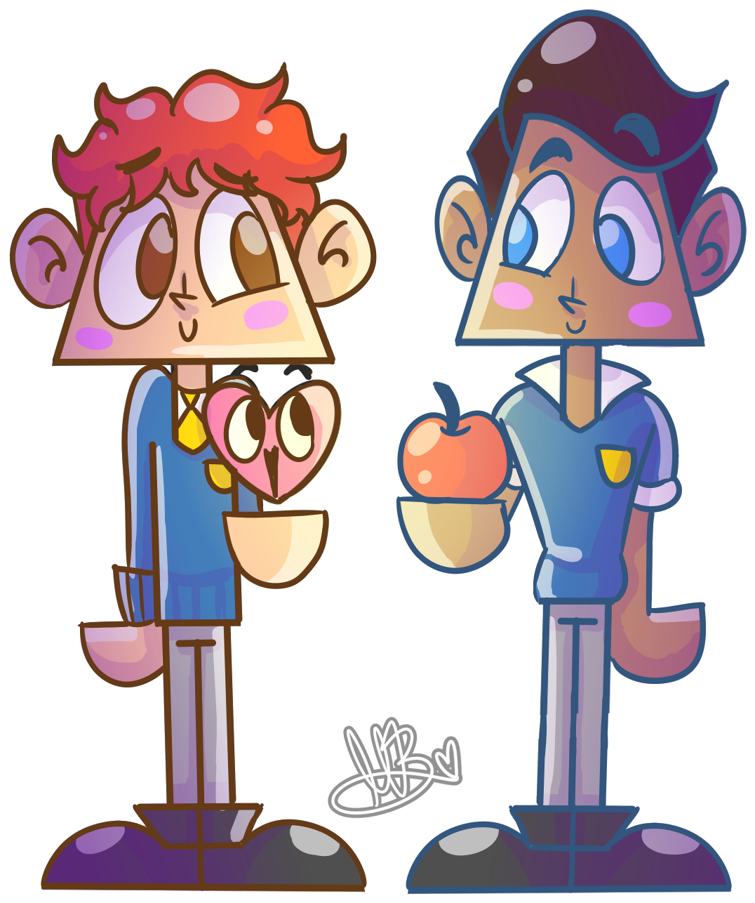 “i Use To Doodle Them All Geometric Like On My - Cartoon (1192x1404), Png Download