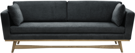 Materials & Colors - Canape Gris Red Edition (500x295), Png Download