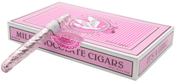 It's A Girl Box Of 24 Milk Chocolate Cigars - Candy (375x400), Png Download