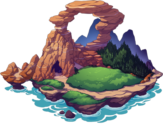 Earth Island - Mino Monsters Islands (552x420), Png Download