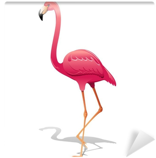 Pink Flamingo Fenicottero Rosa Vector Wall Mural • - Flamingo Clipart (400x400), Png Download