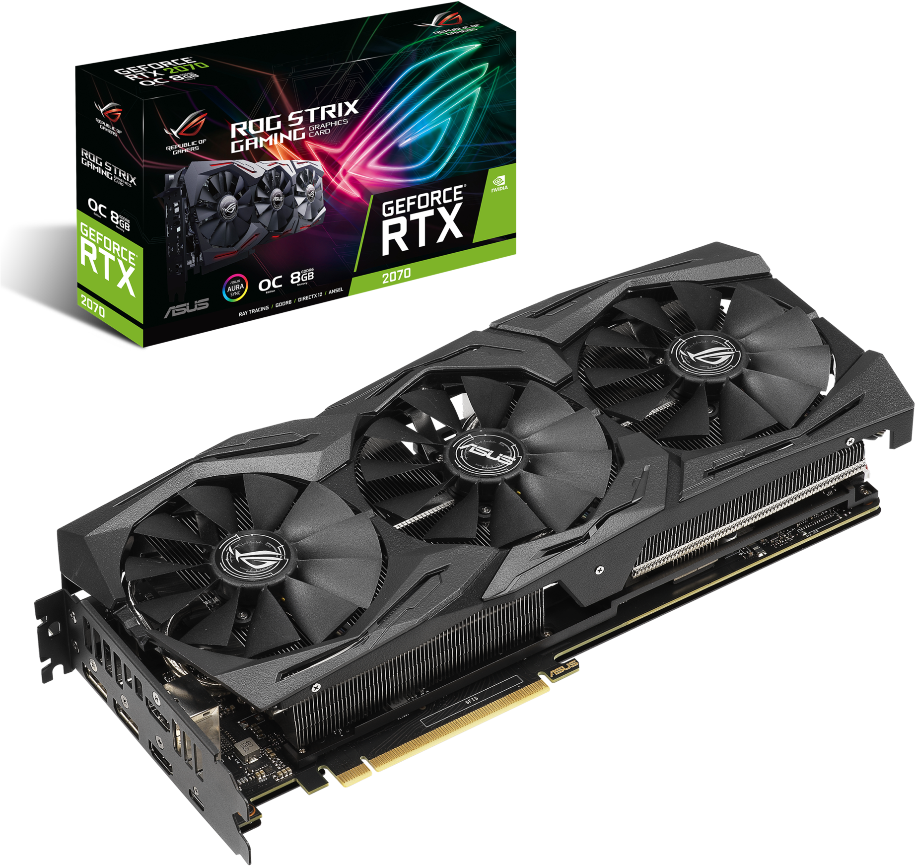 Asus Rog Strix Geforce Rtx™ 2070 Advanced 8g Gddr6 - Asus Rog Strix Rtx 2070 (1920x1920), Png Download