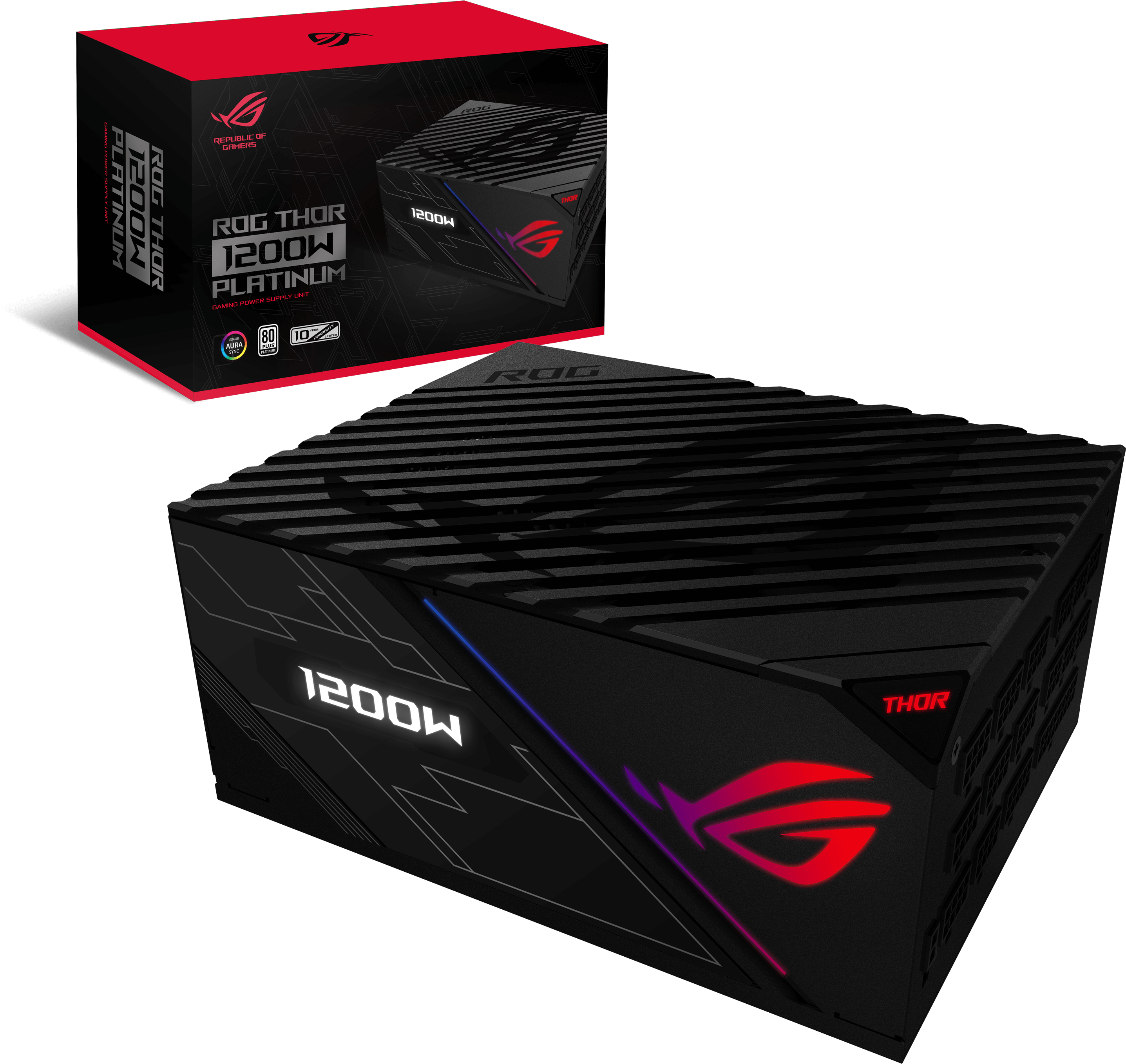 Rog Thor Series Power Supplies Coming To Ph This October - Rog Thor 1200w Platinum Power Supply (3000x3000), Png Download