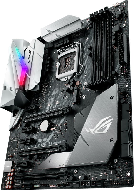 Rog Strix Z370-e Intel Z370 Ddr4 Atx Motherboard - Asus Rog Strix Z370-e Gaming Motherboard (563x800), Png Download