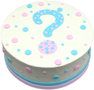 Gender Reveal Cake Question Mark Empire Cake - Gender Reveal Icing Cake Ideas (400x400), Png Download
