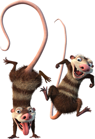 Crash And Eddie - Crash Eddie Ice Age (327x479), Png Download