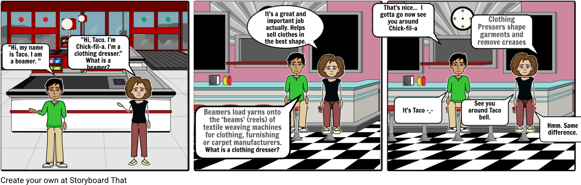 Job Roles Cartoon - Storyboard (1164x385), Png Download