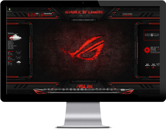 Asus Rog Theme Windows - Republic Of Gamers (580x446), Png Download