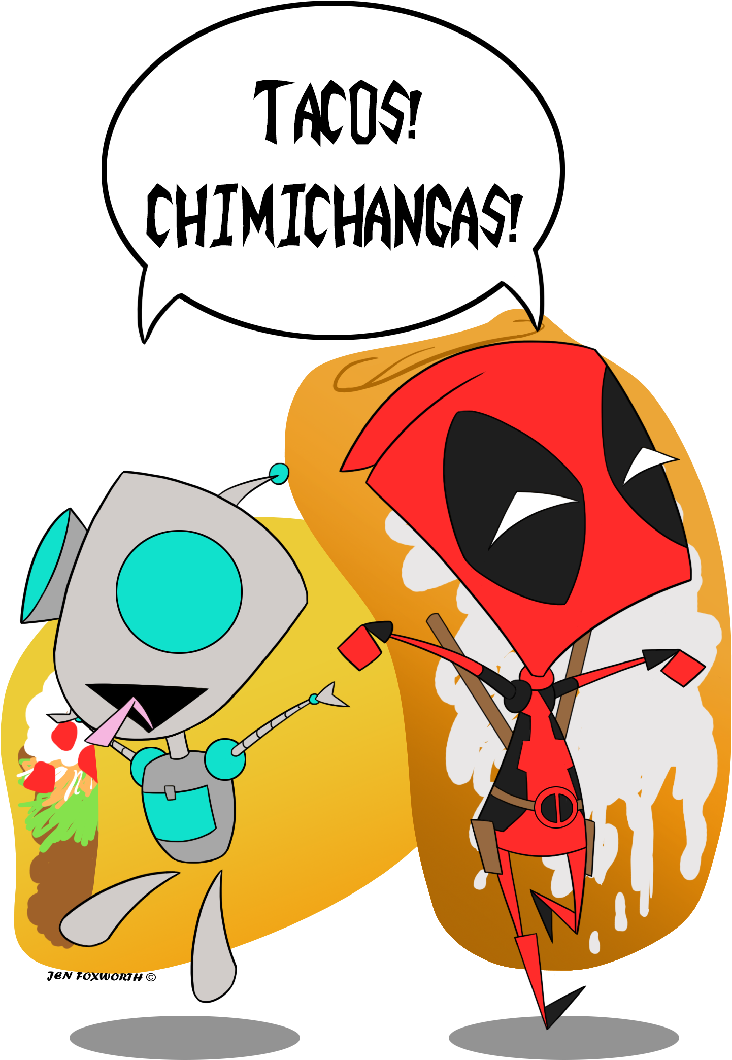 Taco Bros They Are A Duo In Food And Possibly In Attitude - Invader Zim Coloring Pages (1815x2376), Png Download
