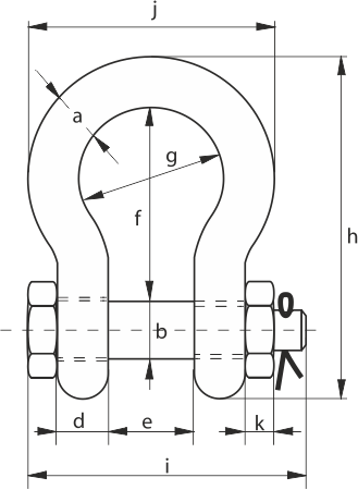 Green Pin® Standard Bow Shackles With Safety Bolt-2 - Safety (329x450), Png Download
