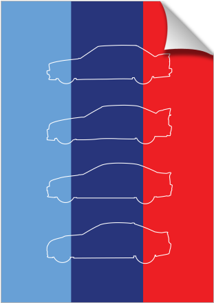 Bmw M3 Generations Outline W/ M-stripe Background - Diagram (674x516), Png Download