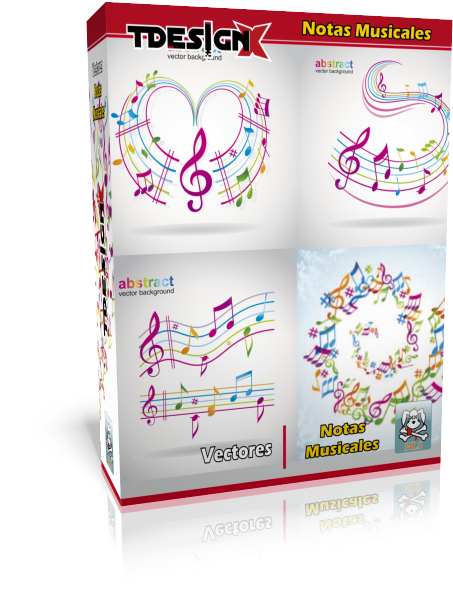 Paquete Con Vectores Abstractos De Notas Musicales - Wallmonkeys Wall Decals Wallmonkeys Colorful Music (600x600), Png Download