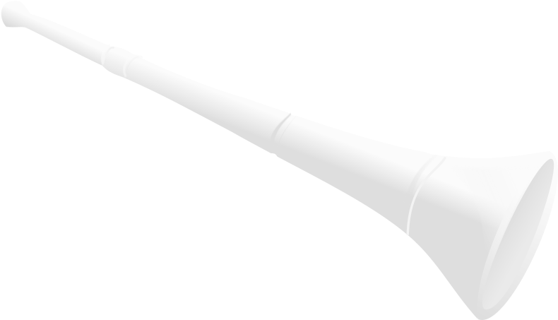 Click Or Press Spacebar To Play - Vuvuzela White (801x467), Png Download